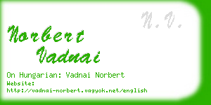 norbert vadnai business card